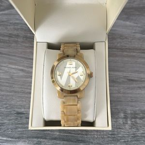 Women’s Michael Kors Gold and Horn Watch